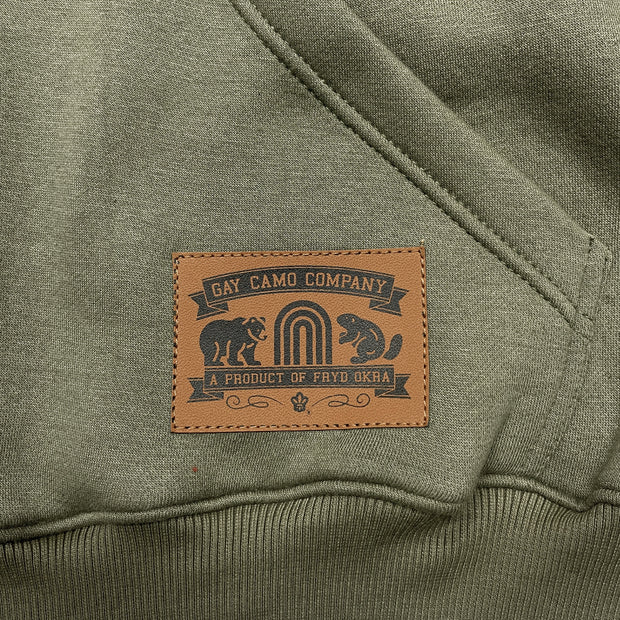 GAY CAMO CROPPED HOODIE