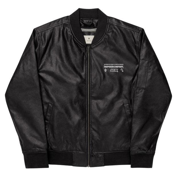 TRADEMARK FAKE LEATHER COAT